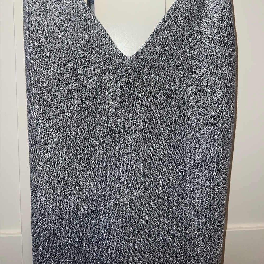Divided H&M Shimmering Silver/Gray Mini Dress - Picture 3 of 3